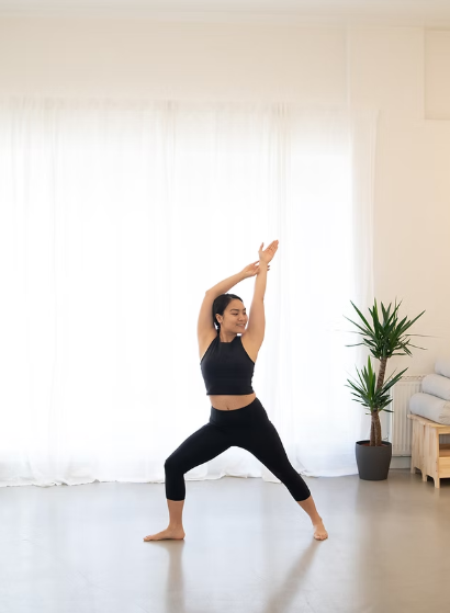 Hot yoga flexibility demonstration